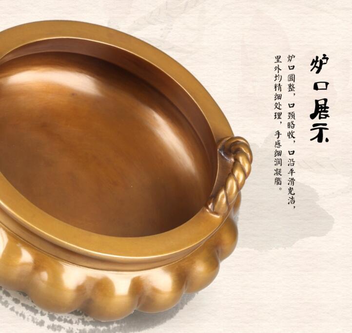 純銅香爐，索耳橘囊爐精銅香爐