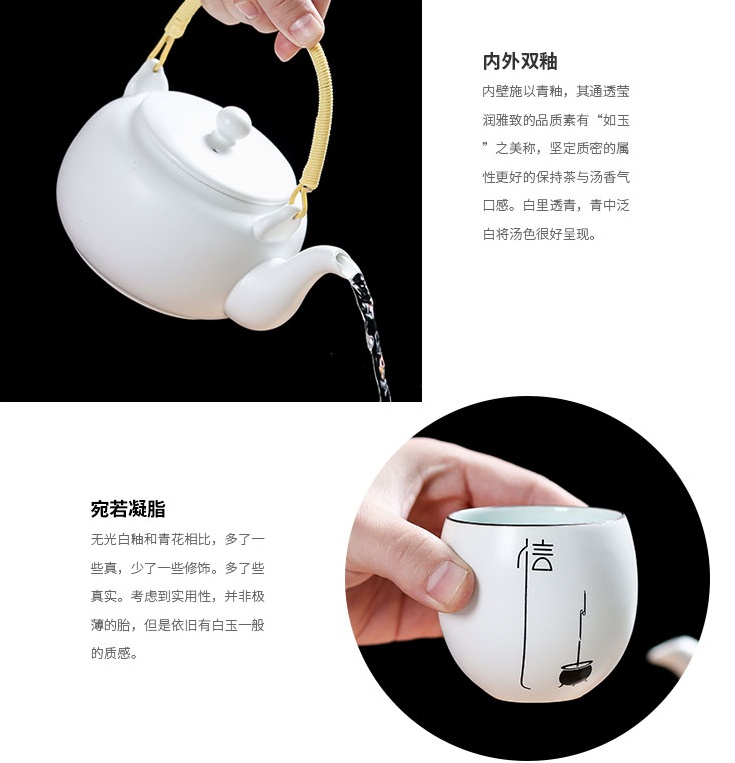 樸實無華，簡約厚重青釉陶瓷茶具