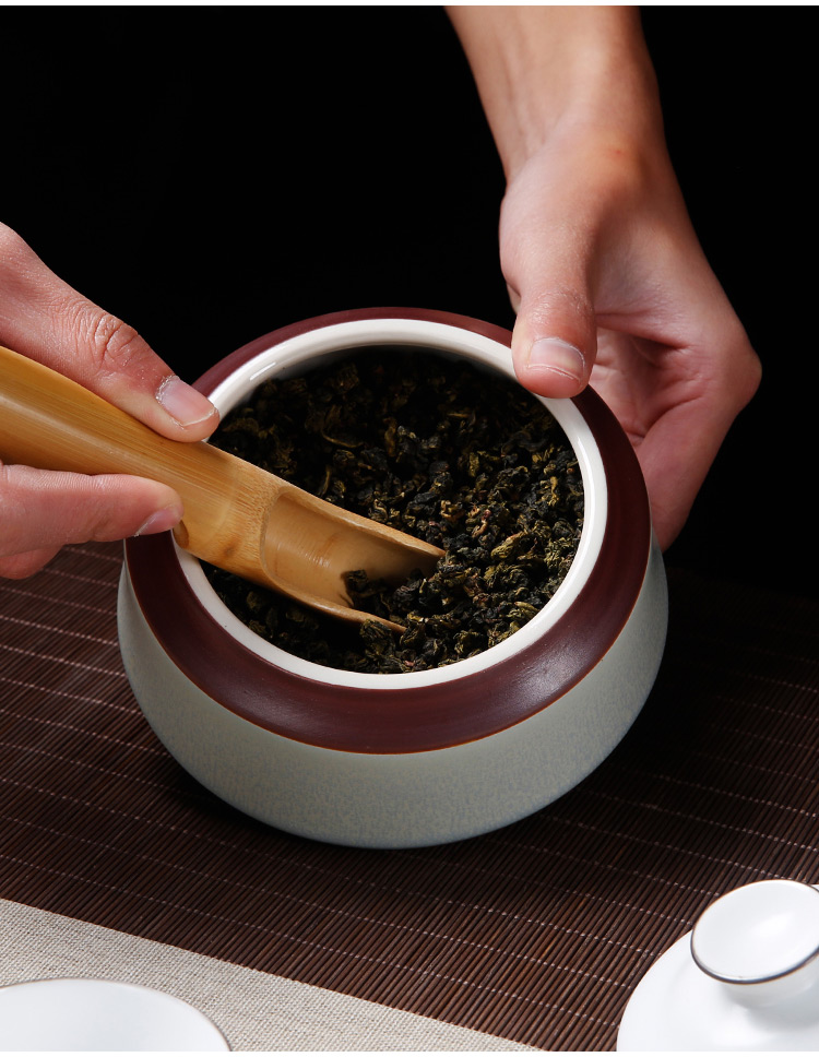 中式古典陶瓷禮盒茶葉罐，普洱醒茶葉包裝密封