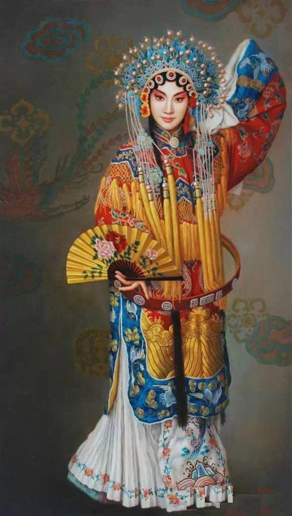 油畫中的京劇人物，美的不可思議！