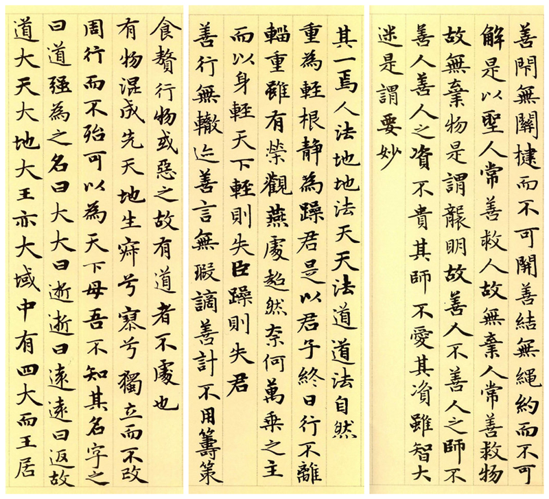 楷書(shū)四大家之趙孟頫《道德經(jīng)》（節(jié)選）欣賞
