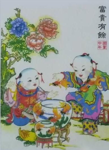 12款民間工藝年畫(huà)，手繪民俗文化年畫(huà)