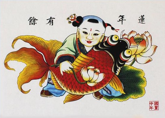 12款民間工藝年畫(huà)，手繪民俗文化年畫(huà)