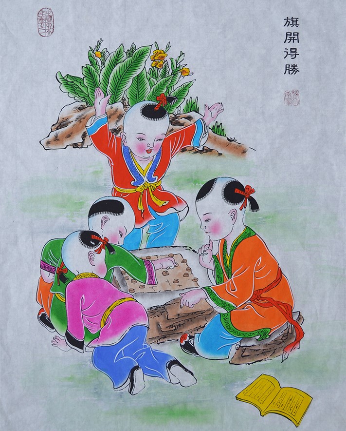 10款唯美生動年畫娃娃，古風手繪中國年畫