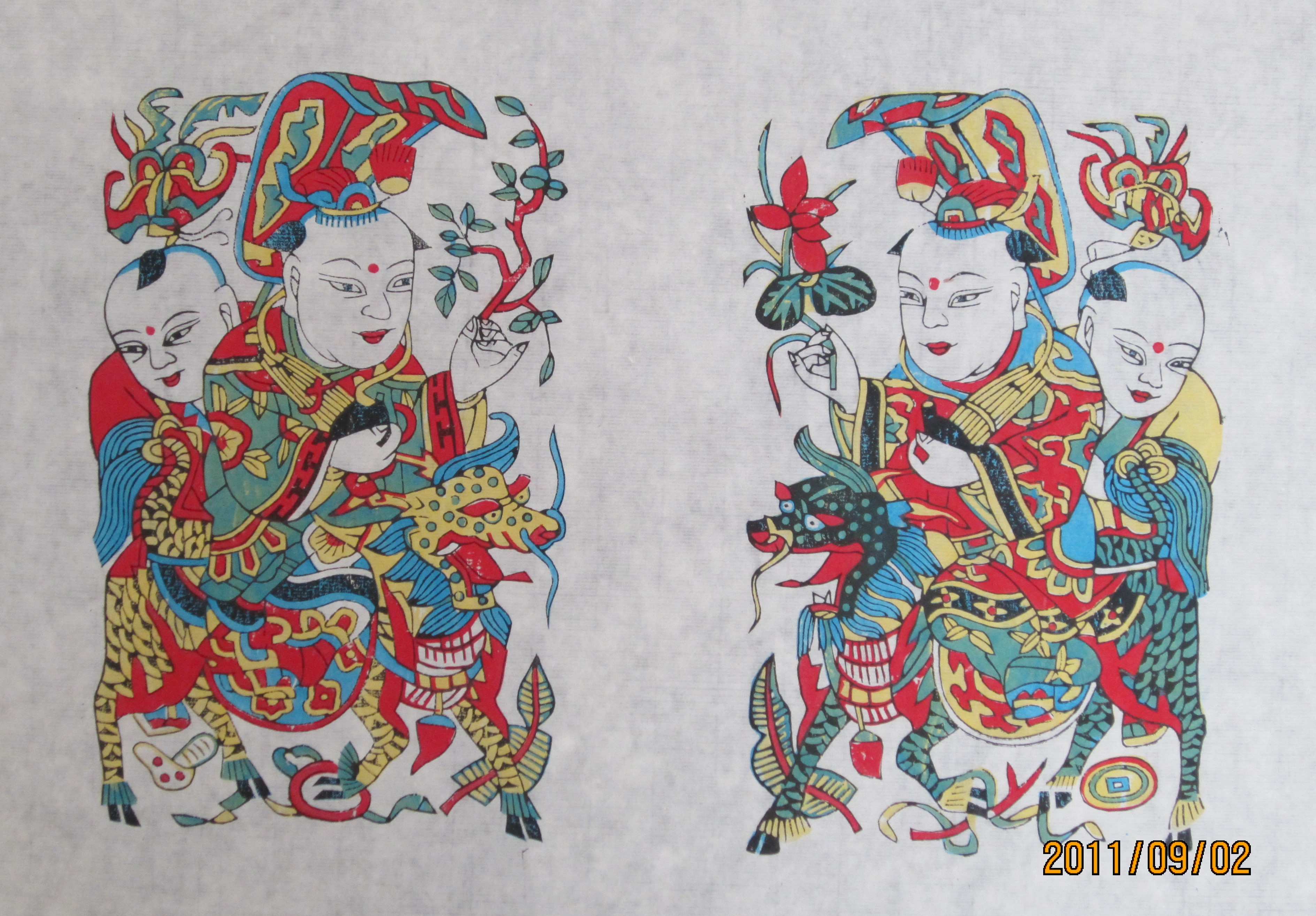 15款生動(dòng)門(mén)神人物年畫(huà)，唯美中國(guó)吉祥人物年畫(huà)