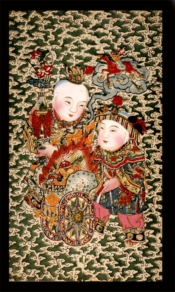 中國(guó)風(fēng)傳統(tǒng)精美色彩艷麗的年畫(huà)