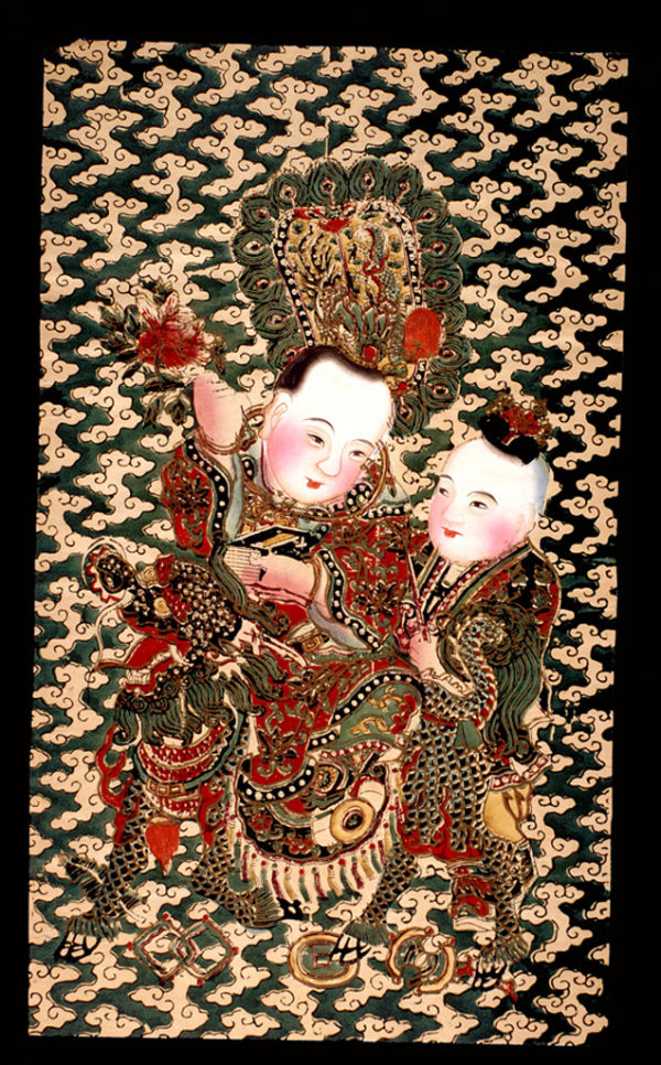 中國(guó)風(fēng)傳統(tǒng)精美色彩艷麗的年畫(huà)
