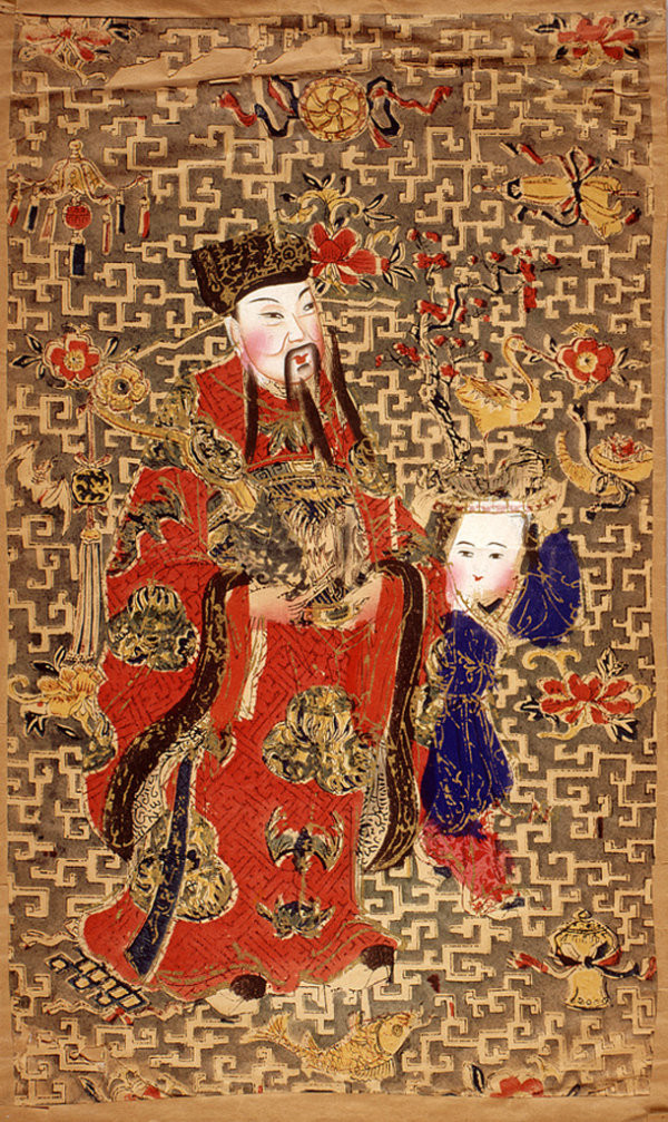 中國風傳統(tǒng)精美色彩艷麗的年畫