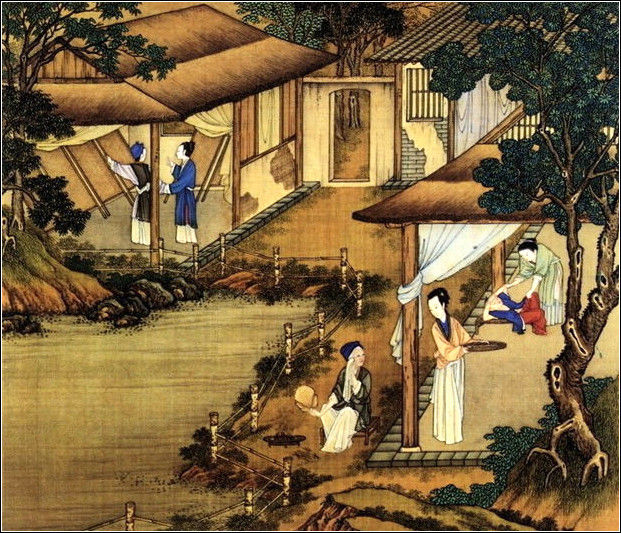中國(guó)24節(jié)氣古畫圖，超美國(guó)畫插畫欣賞