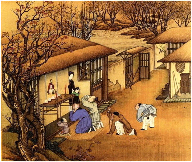 中國(guó)24節(jié)氣古畫圖，超美國(guó)畫插畫欣賞