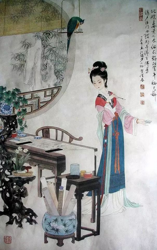 馮其庸國(guó)畫(huà)作品：手繪《紅樓夢(mèng)》人物圖美呆了