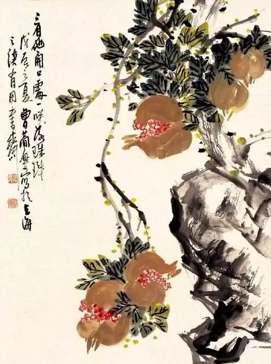 32幅曹簡樓國畫石榴圖：石榴令人垂涎欲滴！