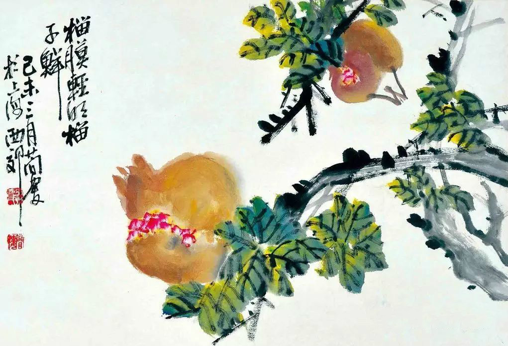 32幅曹簡樓國畫石榴圖：石榴令人垂涎欲滴！