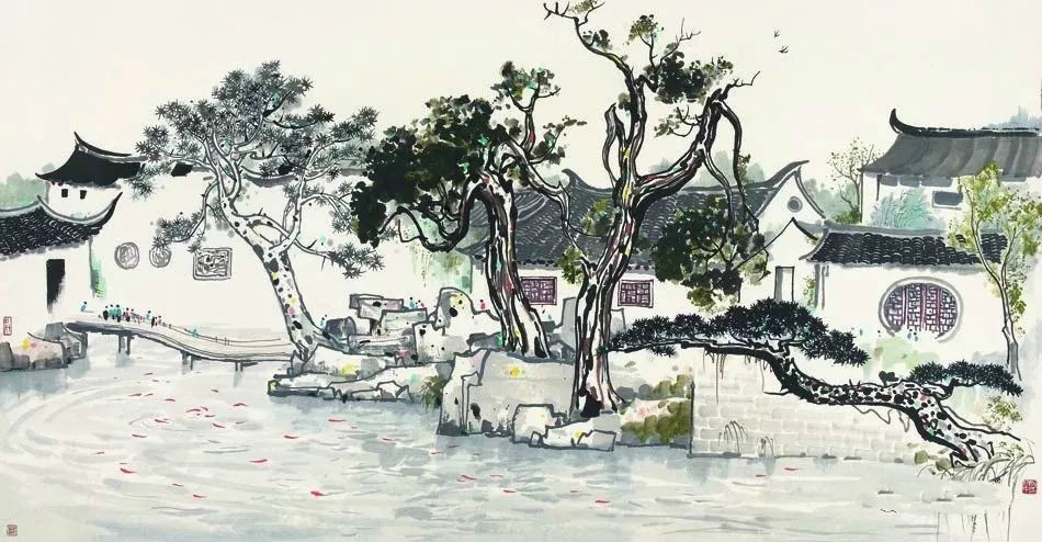 吳冠中的水墨國畫集合，中國藝術最顯眼的景觀