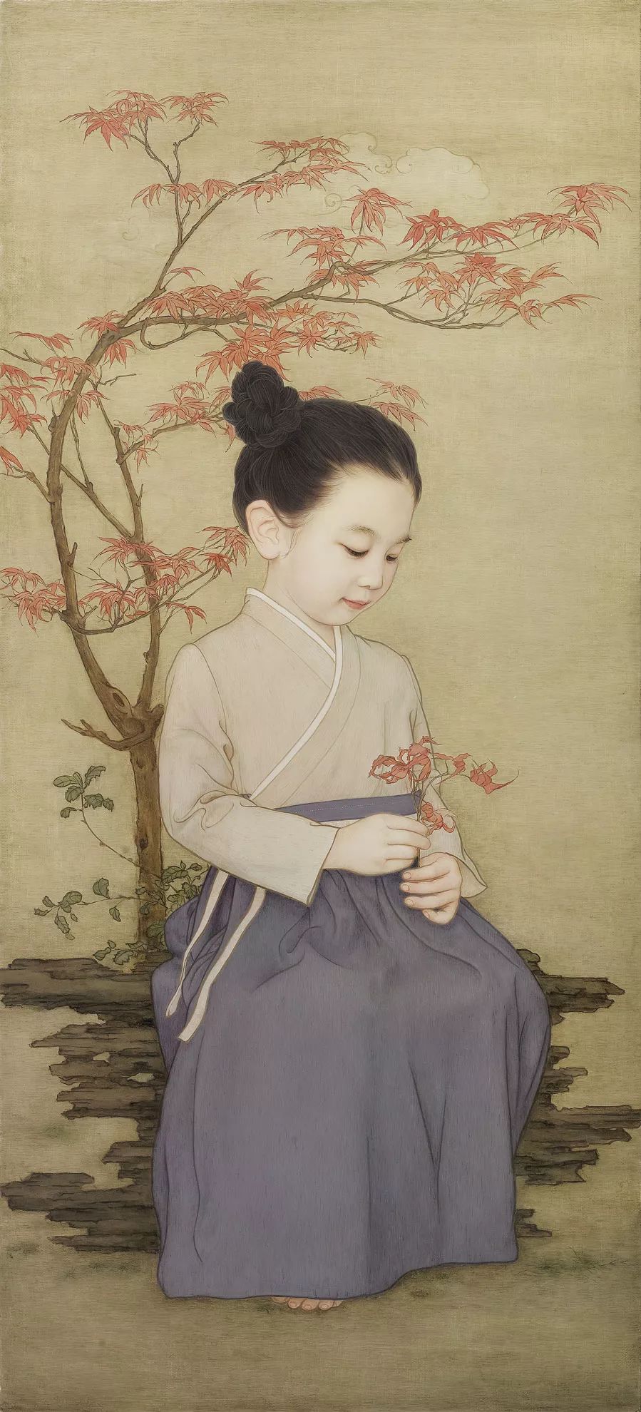 中國(guó)油畫:記錄超唯美的中式小仙女