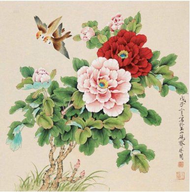 于非闇牡丹作品欣賞，獨(dú)占人間第一香