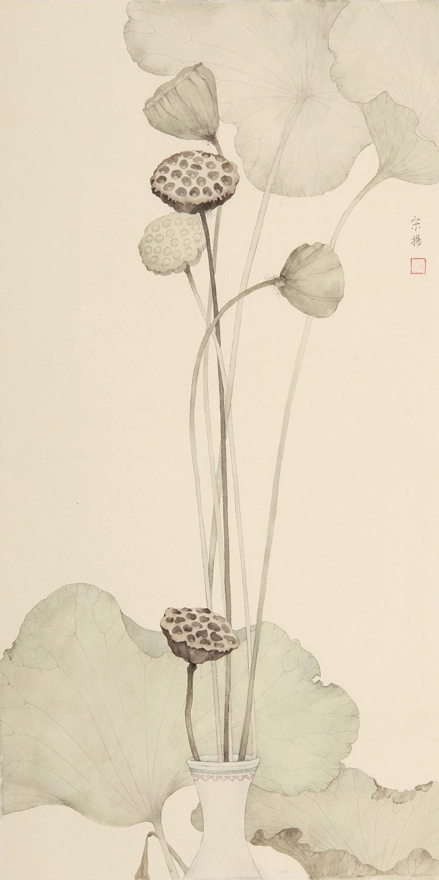 古典清雅宋揚(yáng)國(guó)畫植物家具工筆畫