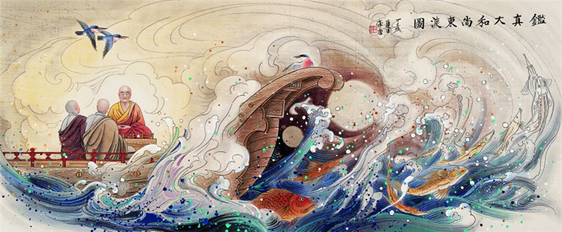 佛像畫(huà)家李唐工筆畫(huà)羅漢圖