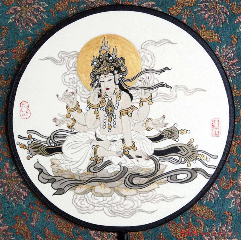 胡寧娜佛教觀世音工筆畫(huà)