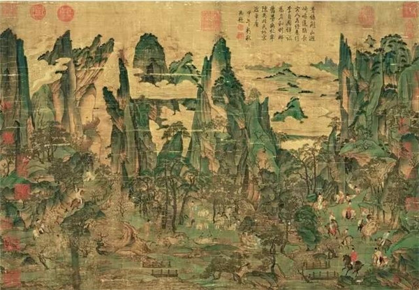 中國(guó)國(guó)畫(huà)青山綠水欣賞