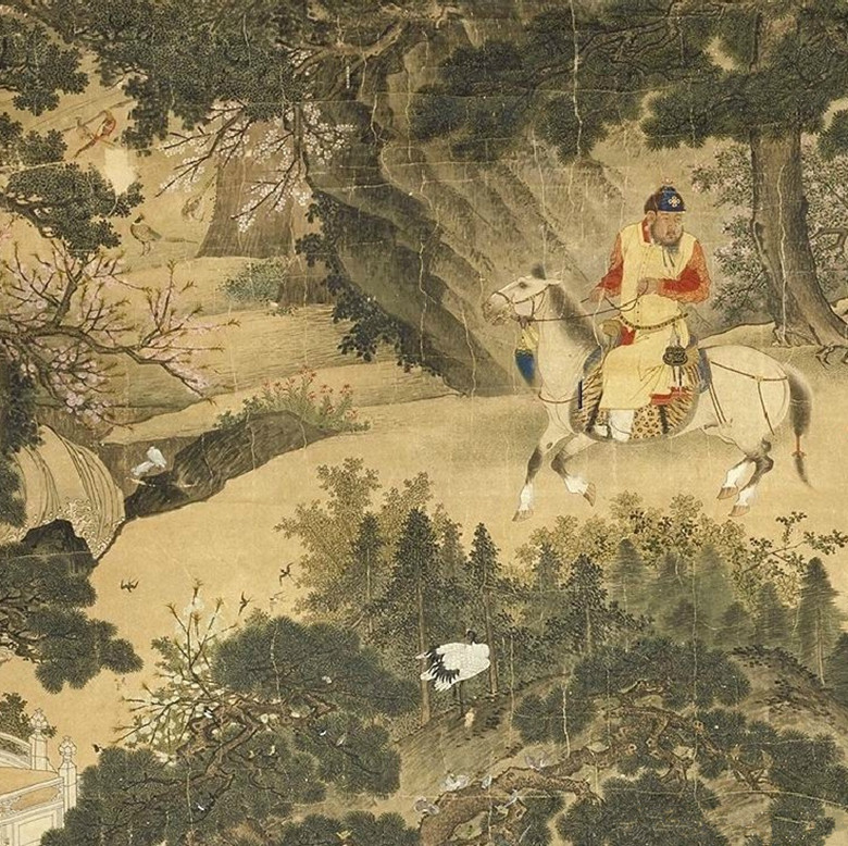 商喜《宣宗出獵圖》國(guó)畫(huà)狩獵圖欣賞