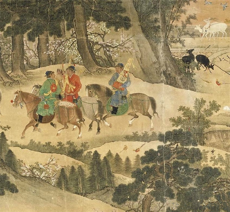 商喜《宣宗出獵圖》國(guó)畫(huà)狩獵圖欣賞