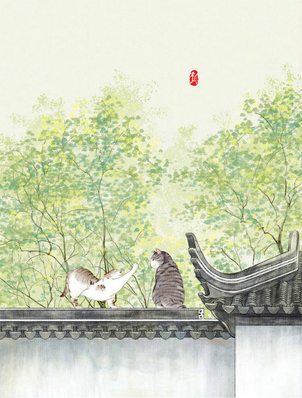 唯美古風(fēng)圖片壁紙素材，有意境的屋檐之美!