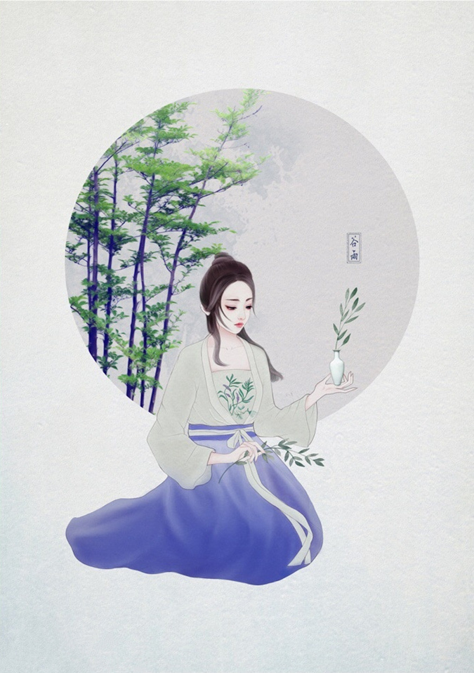 24節(jié)氣古風手機壁紙圖片，超美的女子古風圖片