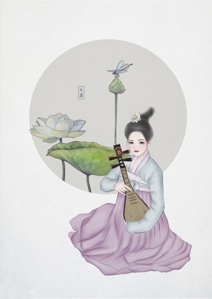 24節(jié)氣古風手機壁紙圖片，超美的女子古風圖片