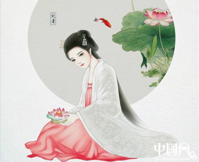 24節(jié)氣古風(fēng)手機(jī)壁紙圖片，超美的女子古風(fēng)圖片