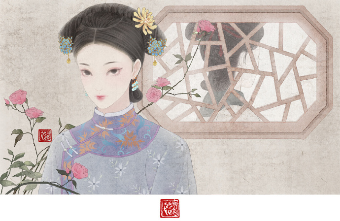 手繪版延禧攻略古風(fēng)圖集，超美高清手繪古風(fēng)圖