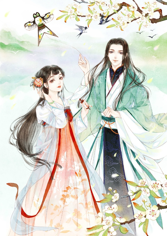 超甜的古風(fēng)情侶圖集，清新唯美古風(fēng)圖片（19張）