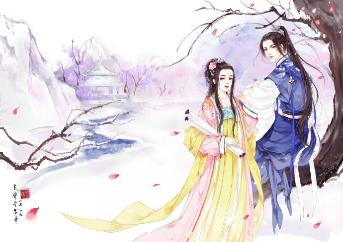 超甜的古風(fēng)情侶圖集，清新唯美古風(fēng)圖片（19張）
