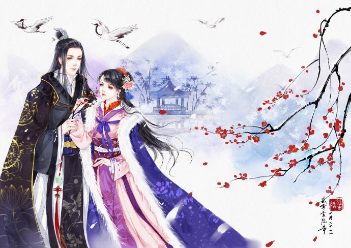 超甜的古風(fēng)情侶圖集，清新唯美古風(fēng)圖片（19張）