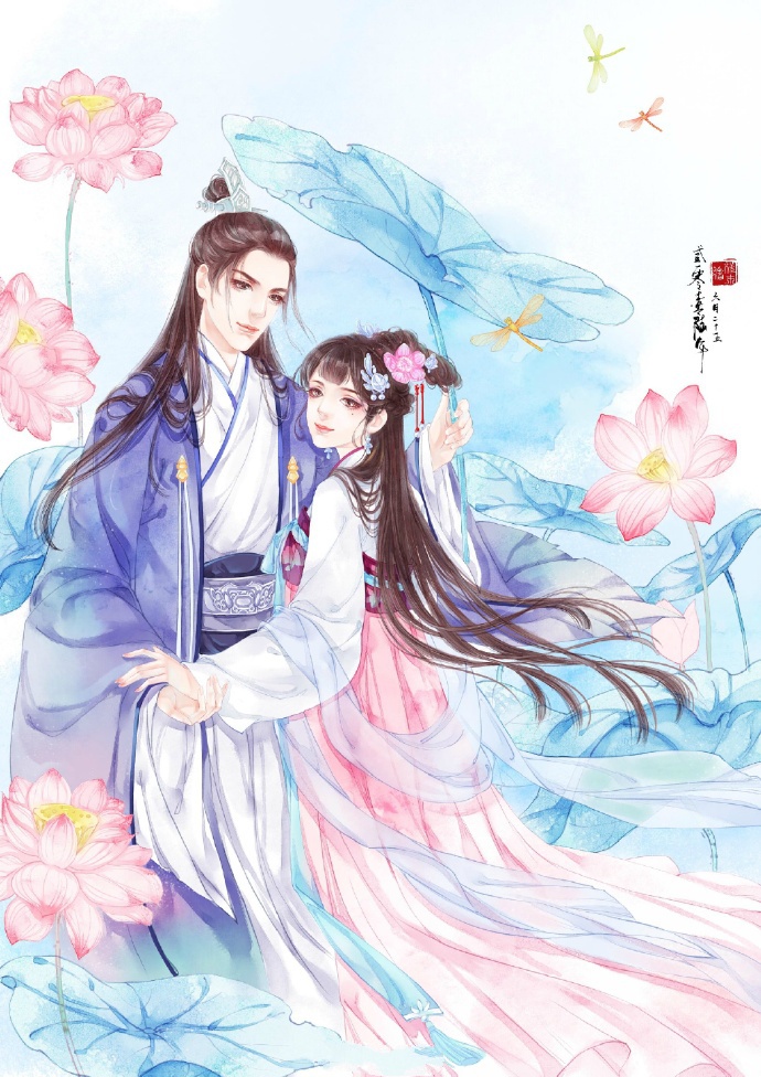 超甜的古風(fēng)情侶圖集，清新唯美古風(fēng)圖片（19張）