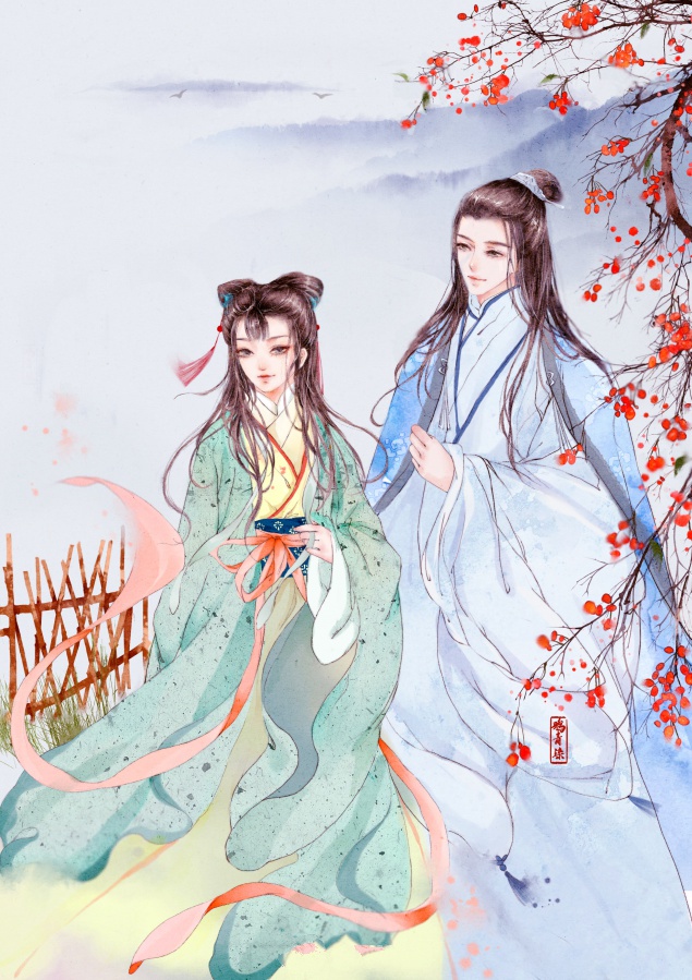 高清古風(fēng)情侶圖集(52張)，超恩愛甜蜜的古風(fēng)圖片