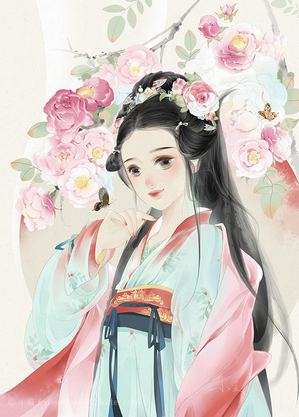 超可愛古風(fēng)女子圖集，唯美萌妹子古風(fēng)圖片