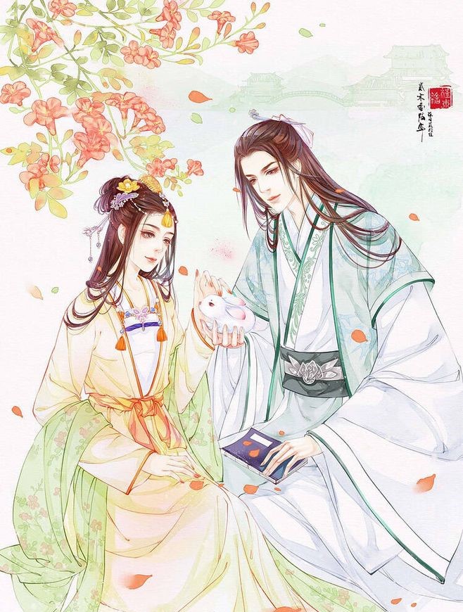 七夕甜蜜古風(fēng)高清圖集，一組唯美古風(fēng)情侶圖片