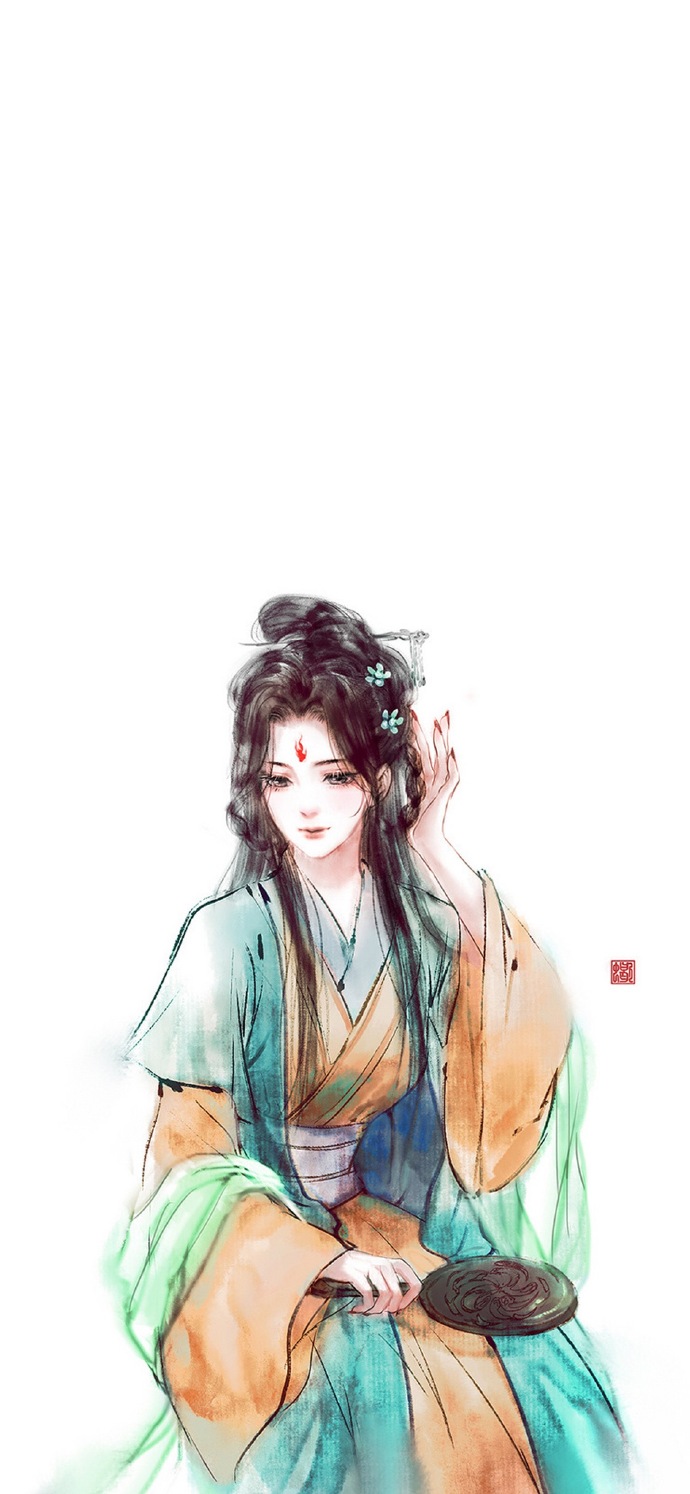 簡約古風(fēng)女子手機(jī)壁紙圖，唯美古風(fēng)女子圖片