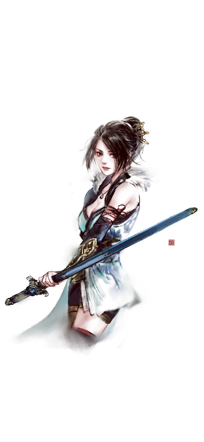 簡約古風(fēng)女子手機(jī)壁紙圖，唯美古風(fēng)女子圖片
