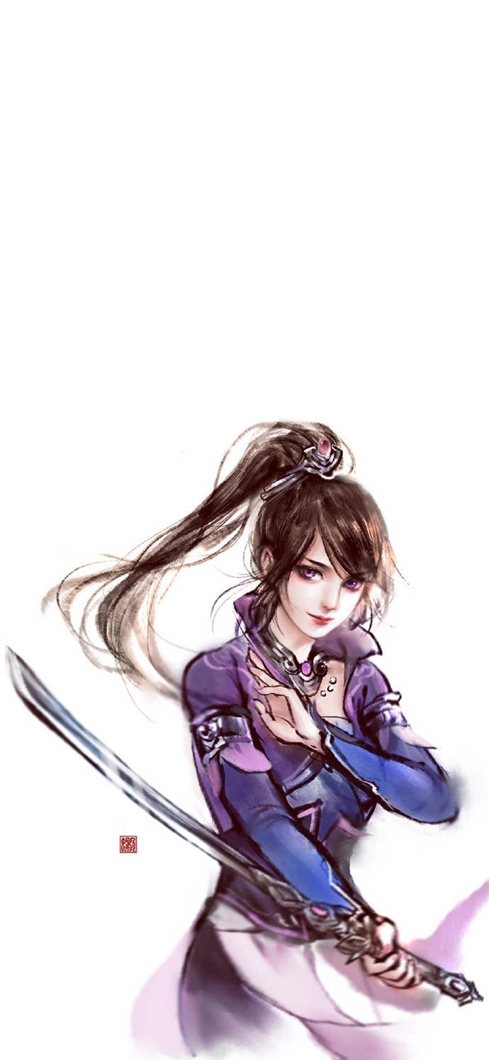 簡約古風(fēng)女子手機(jī)壁紙圖，唯美古風(fēng)女子圖片