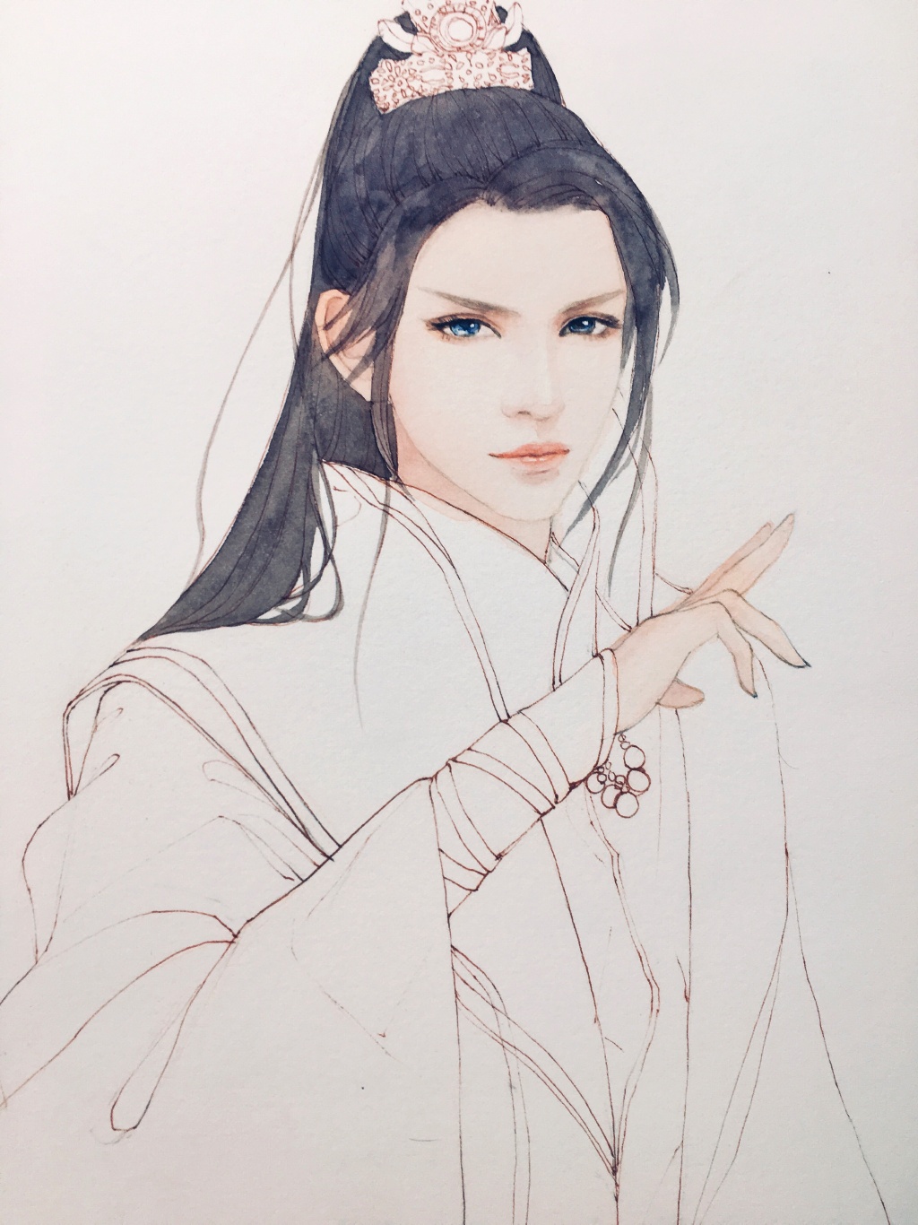 超詳細(xì)古風(fēng)美男上色步驟圖，可收藏做臨摹圖集