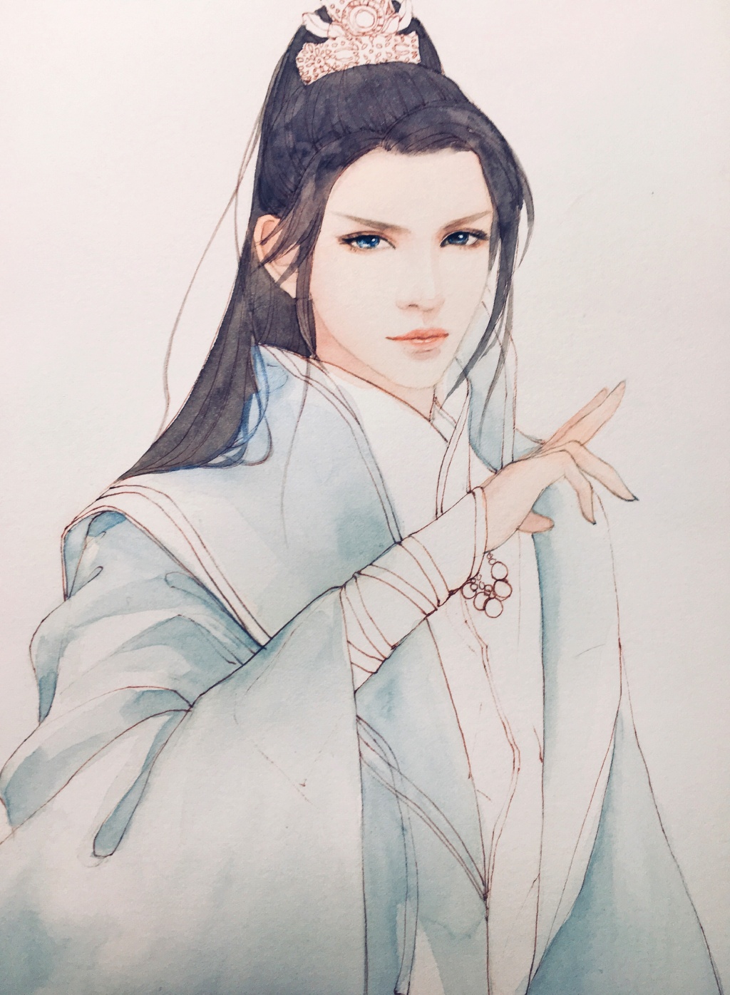 超詳細(xì)古風(fēng)美男上色步驟圖，可收藏做臨摹圖集