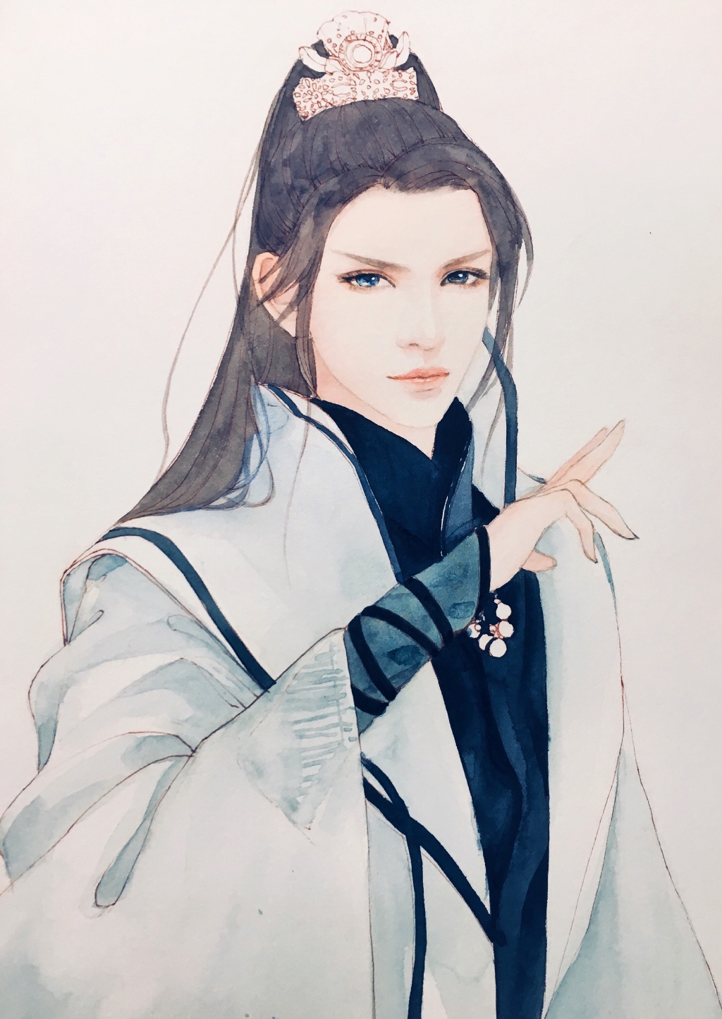 超詳細(xì)古風(fēng)美男上色步驟圖，可收藏做臨摹圖集