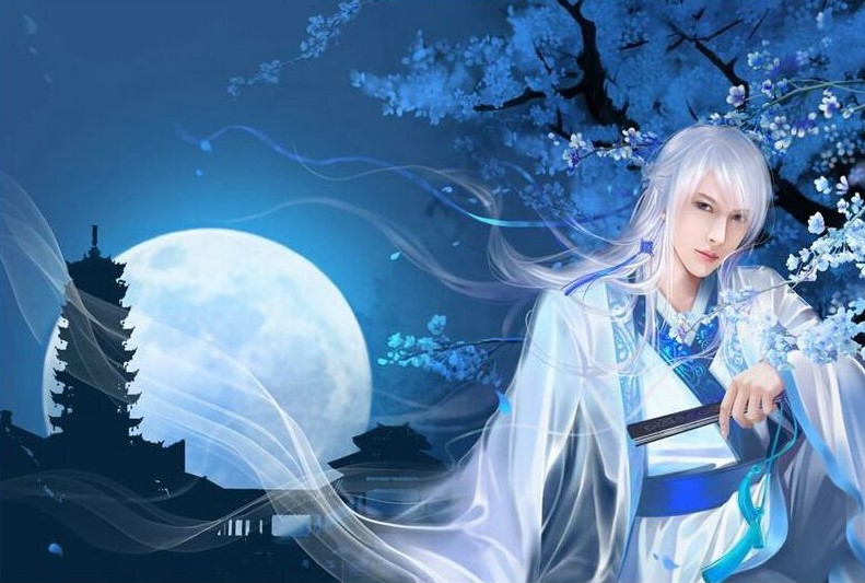 20張白發(fā)古風(fēng)美男圖集，滿頭銀發(fā)真的好迷人