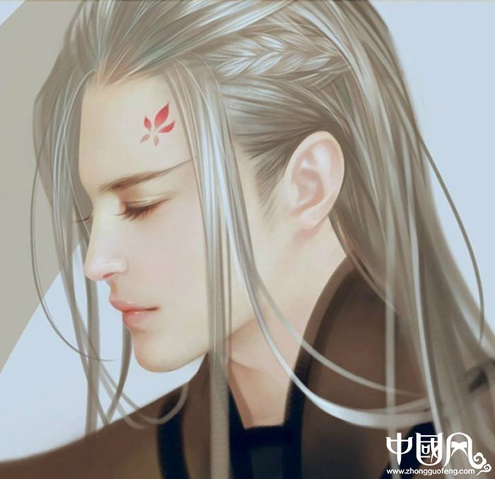 20張白發(fā)古風(fēng)美男圖集，滿頭銀發(fā)真的好迷人