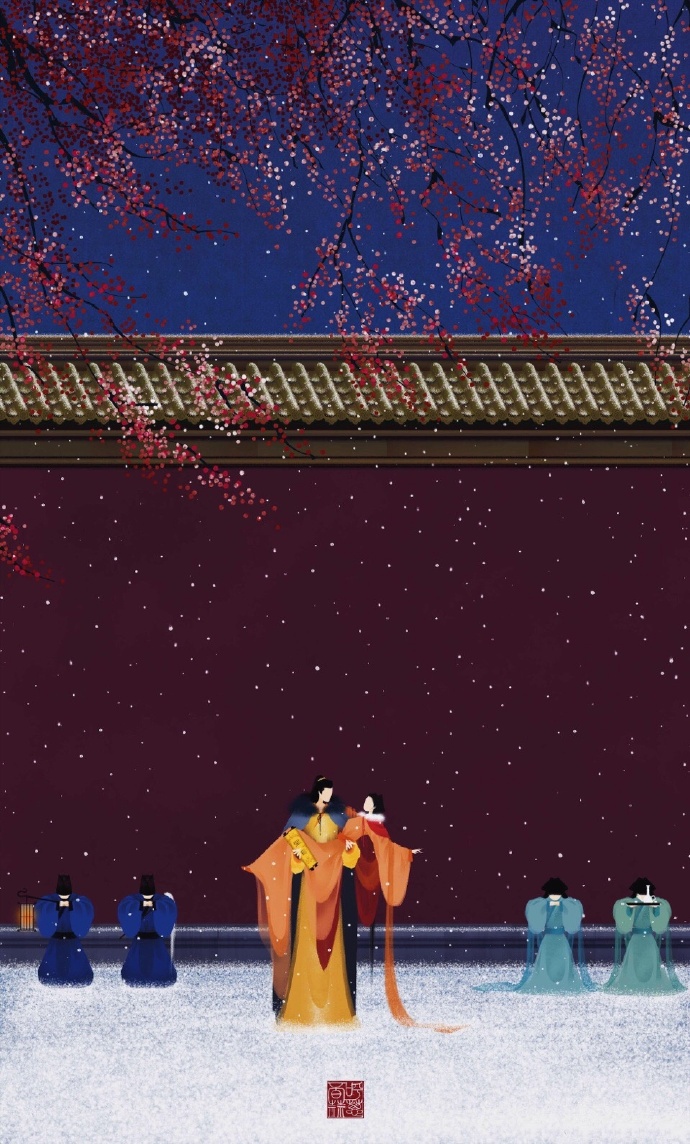 高清無臉古風插畫欣賞，令人遐想的手繪插畫圖