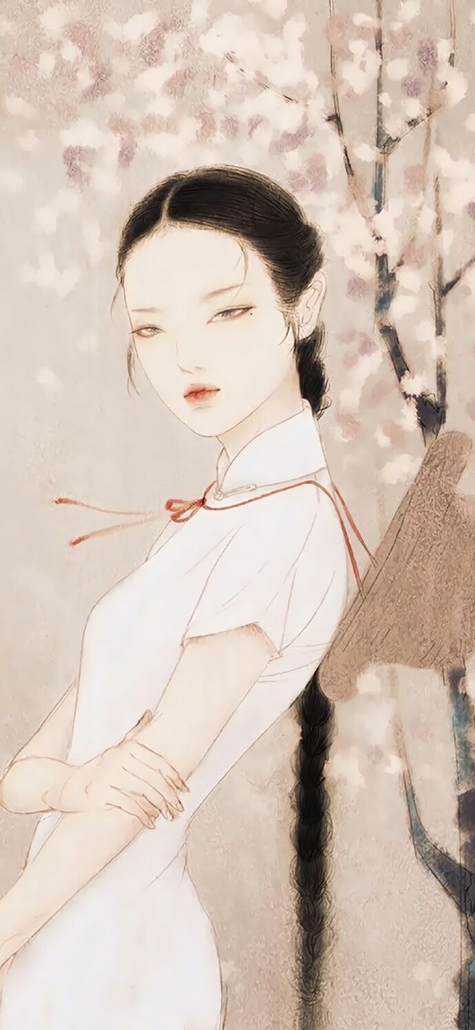 仕女古風(fēng)手機(jī)壁紙插畫，別樣的古風(fēng)女子風(fēng)情