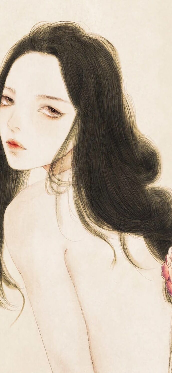 仕女古風(fēng)手機(jī)壁紙插畫，別樣的古風(fēng)女子風(fēng)情