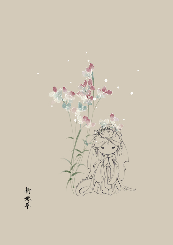 一組花與仙子古風圖片，清新淡雅的古風圖集